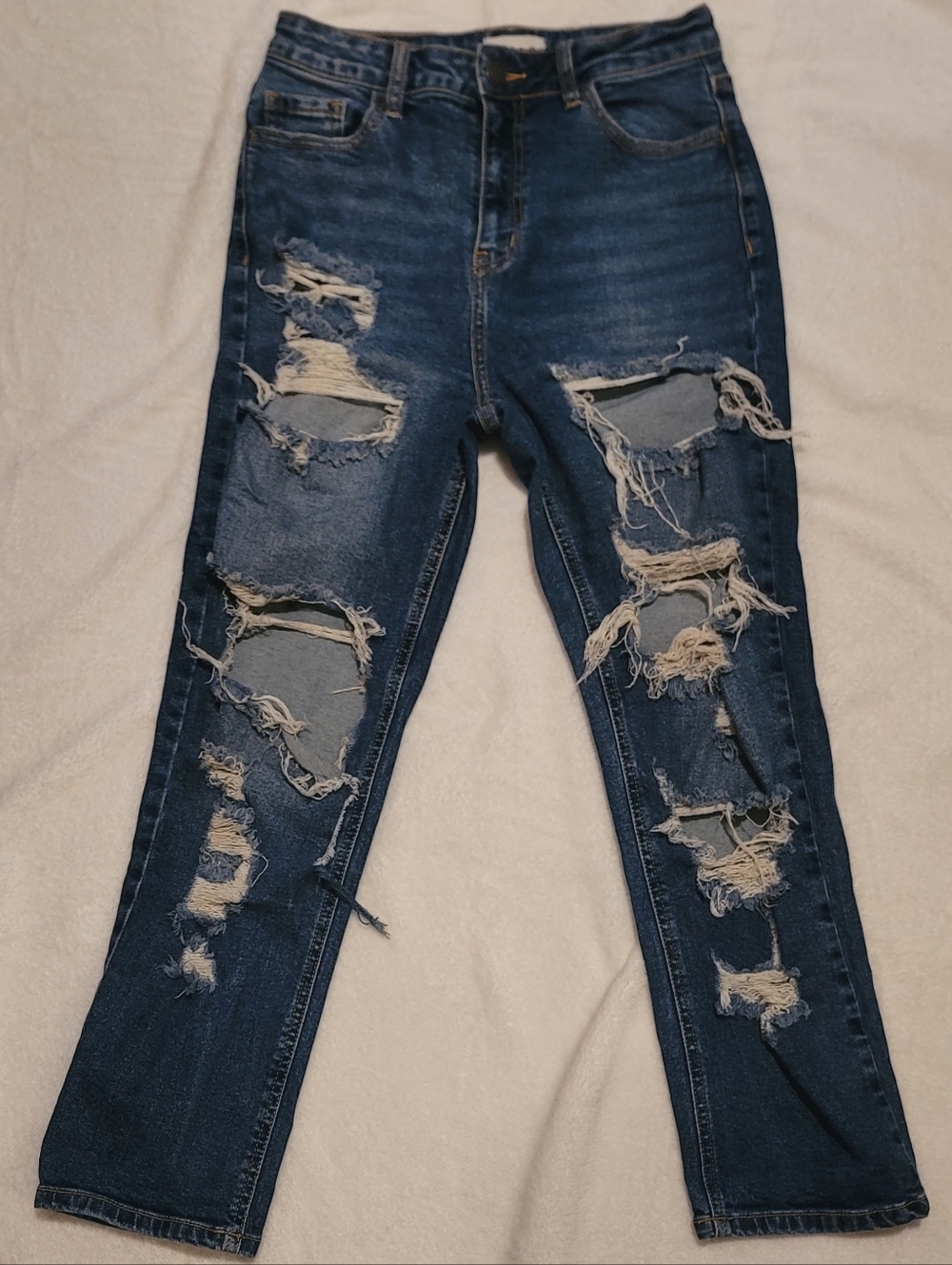 Cello Jeans SZ 5 Skinny Jeans Ripped Distressed Open Slim Medium Wash High waist - Picture 1 of 7